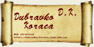 Dubravko Koraca vizit kartica